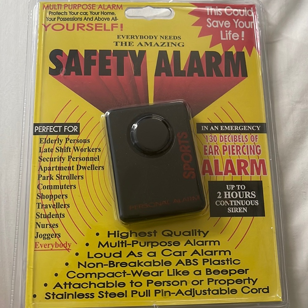 SPORTS PERSONAL ALARM - SAFETY BODY ALARM with CLIP (NEW IN PACKAGE)